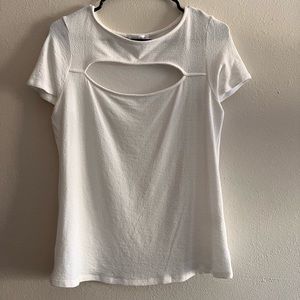White Vestique Cut-out Shirt